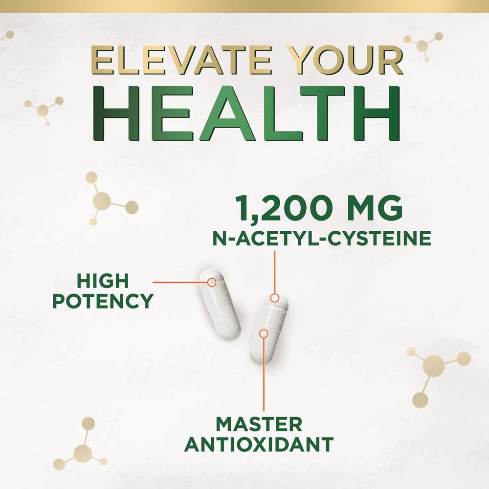 Nature's Nutrition NAC front label shows gluten-free, non-GMO formula.