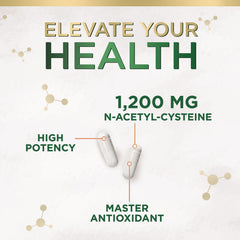 Nature's Nutrition NAC front label shows gluten-free, non-GMO formula.