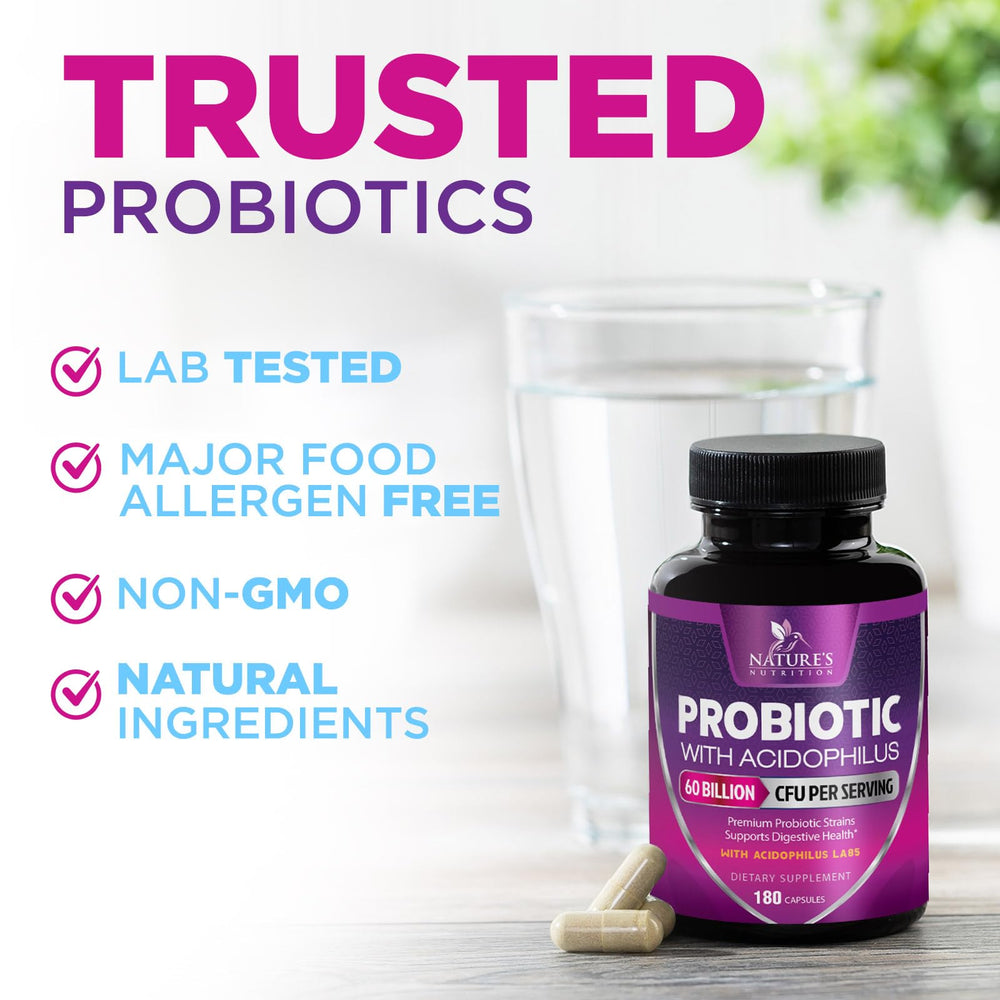 Nature's Nutrition Probiotics for women and men signals inclusive digestive support