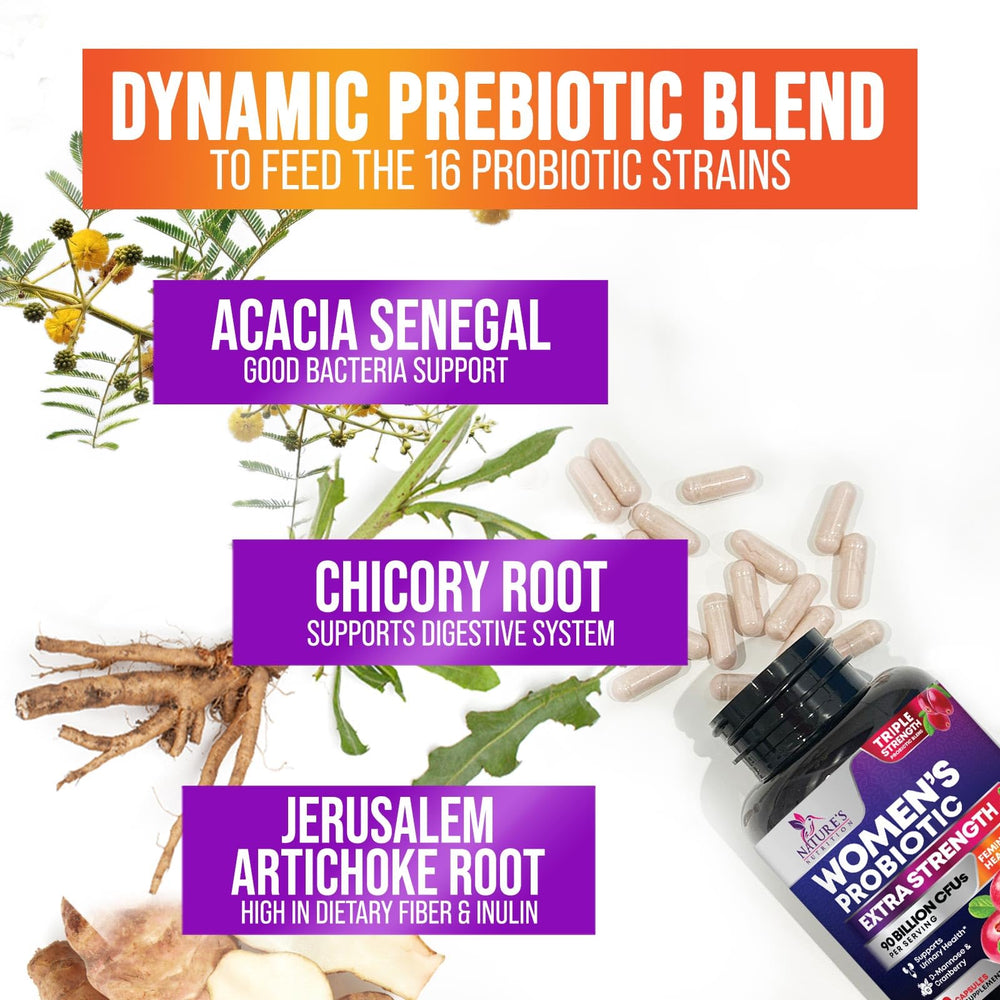 Nature's Nutrition Probiotics for Women USA-made label