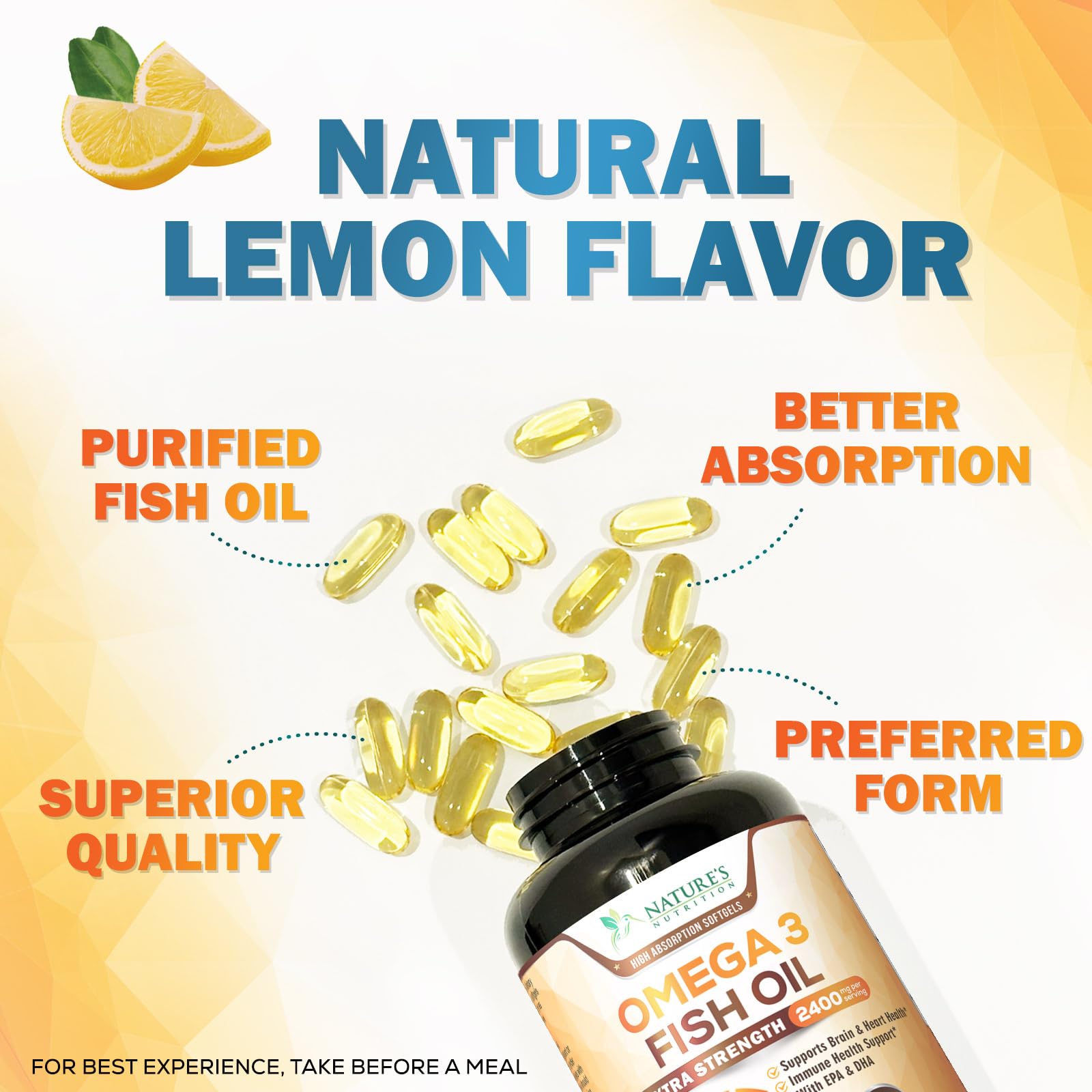 Nature's Nutrition omega-3 purity via molecular distillation and contaminant testing.