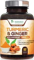 Nature's Nutrition T3 Turmeric Curcumin capsules bottle showcases potent curcuminoids for daily support