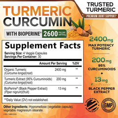 Nature's Nutrition turmeric capsules ready for vegan, non-GMO joint support