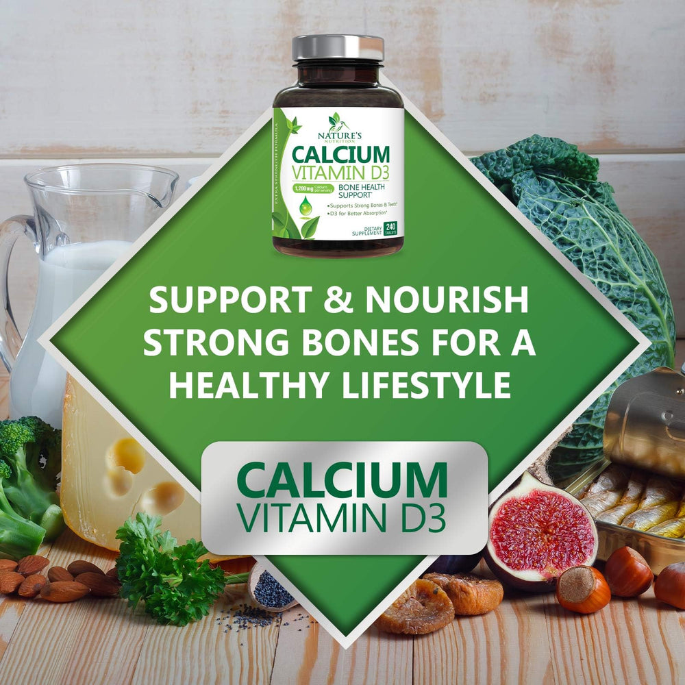 USA-bottled Nature's Nutrition calcium product showcases quality manufacturing
