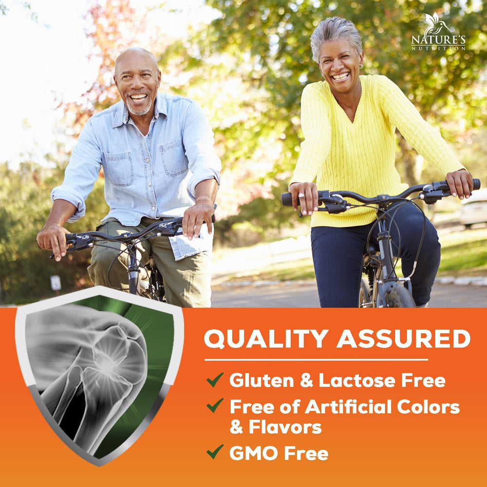 Nature's Nutrition USA bottled packaging emphasizes non-GMO vegan formula.