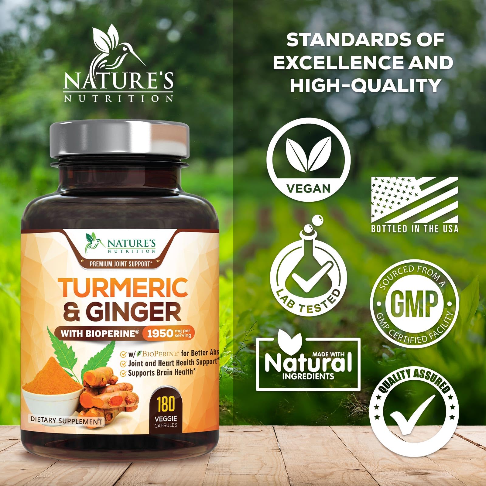 Nature's Nutrition USA-made GMP facility label signals trusted quality