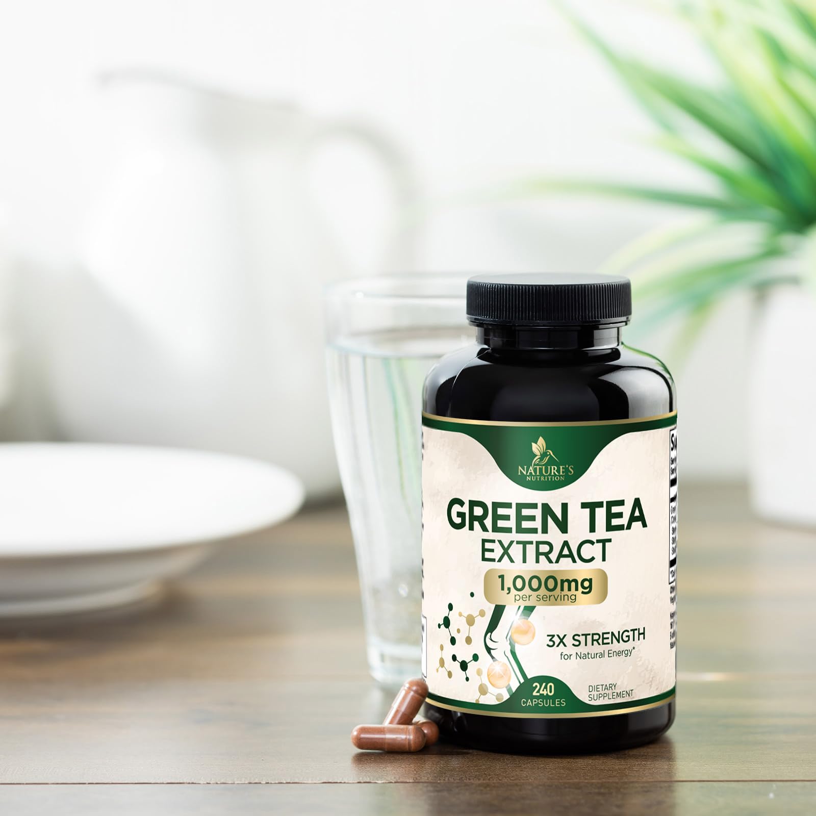 Nature's Nutrition USA-made GMP facility emblem on packaging.