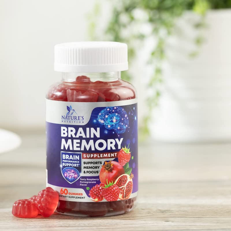 Nature's Nutrition Vegan gummies closeup demonstrates a cruelty-free brain health snack.
