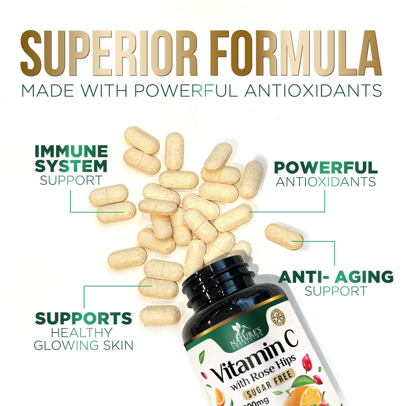 Nature's Nutrition Vitamin C Chewable designed for on-the-go daily use