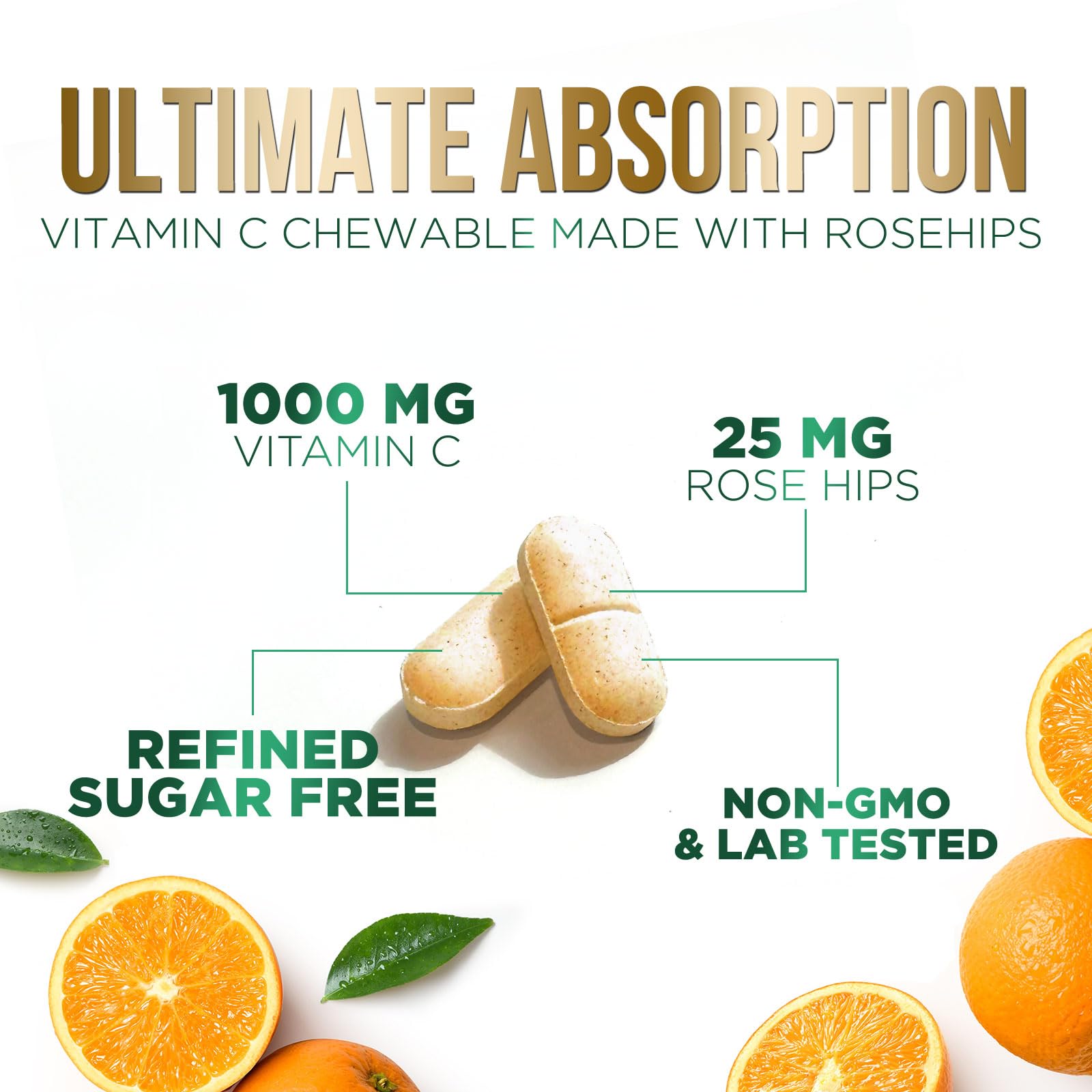 Nature's Nutrition Vitamin C Chewable orange flavor great for daily use