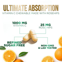Nature's Nutrition Vitamin C Chewable orange flavor great for daily use