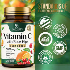 Vegan and non-GMO Vitamin C Chewable by Nature's Nutrition for clean daily use