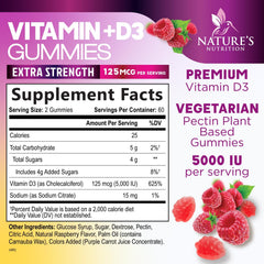 Nature's Nutrition Vitamin D3 gummy pack ready for on-the-go daily immune support.