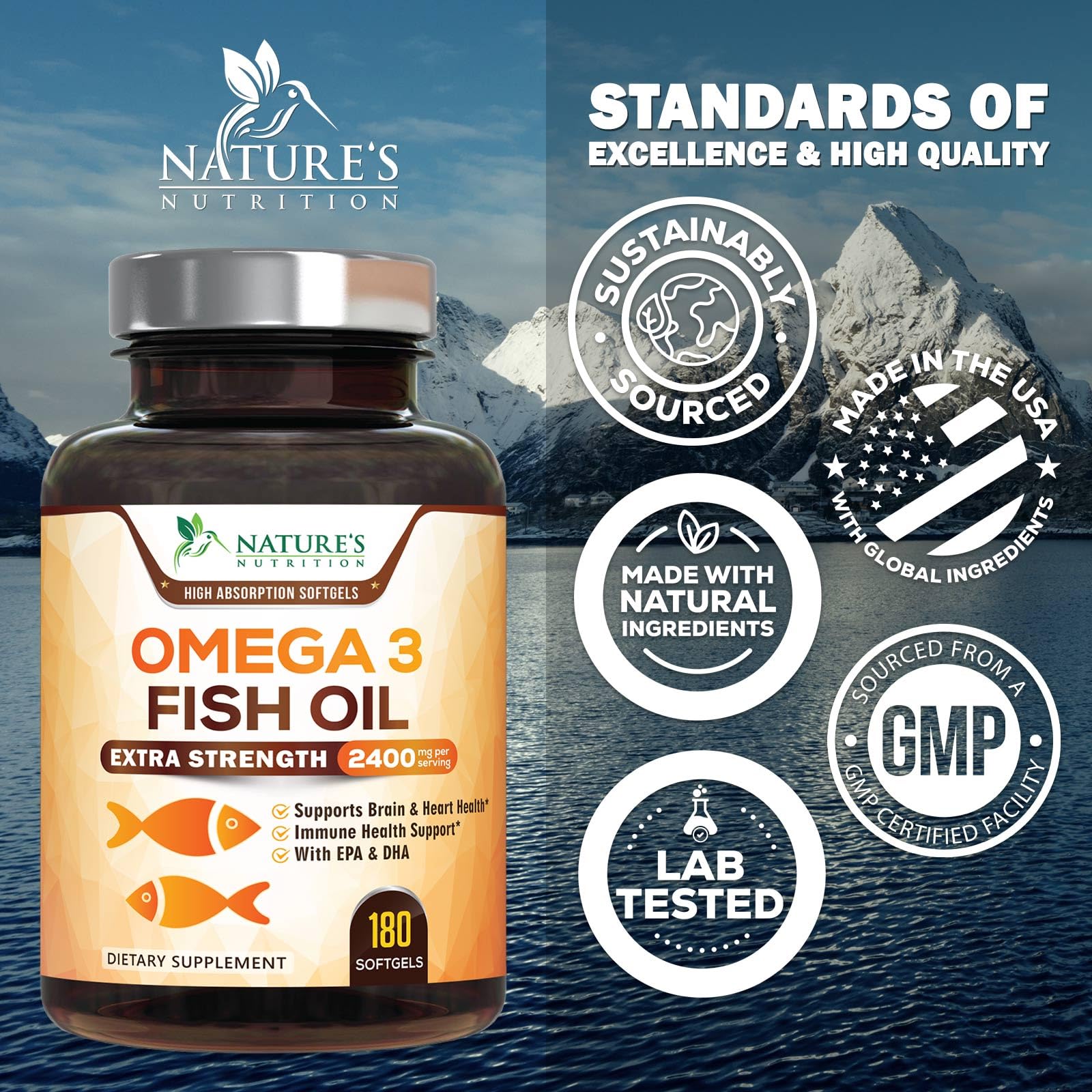 Nature's Nutrition Omega-3 from wild-caught anchovy source.
