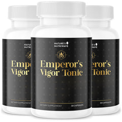 Nature’s NutriWave Emperor’s Vigor bottle shows herbal vitality for daily use.
