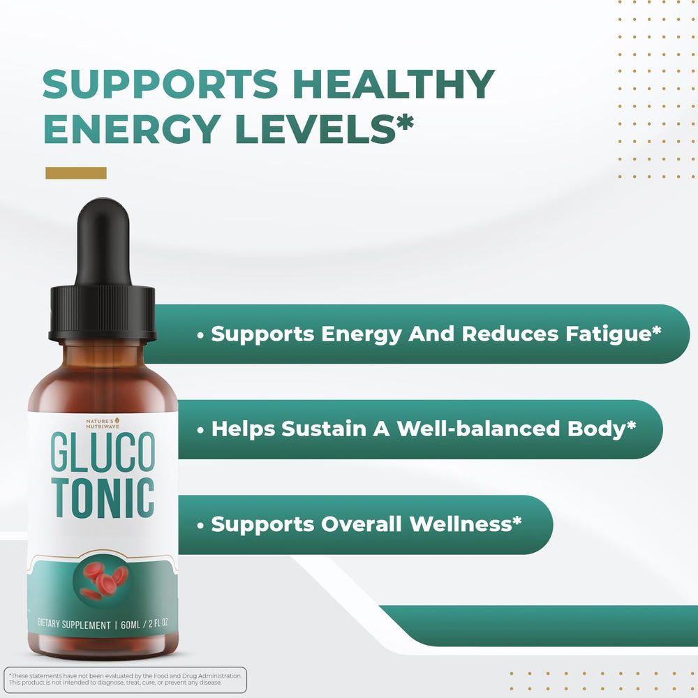 Nature’s NutriWave GlucoTonic label closeup emphasizing clean label and non-GMO