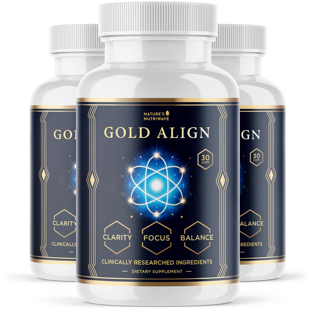 Nature’s NutriWave Gold Align bottle with capsules for daily wellness