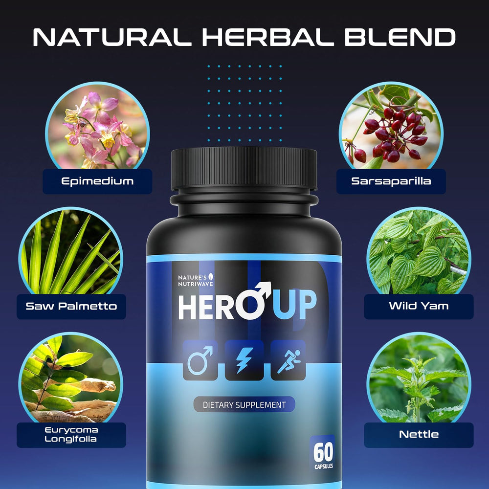 HeroUP bottle with GMP-certified seal indicating quality