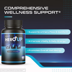 HeroUP packaging on countertop highlighting non-stimulant wellness