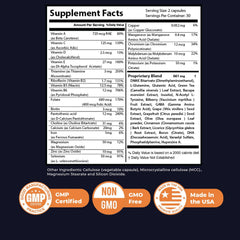 Nature’s NutriWave Memory Lift label highlights vitamins and minerals for balanced daily nutrition
