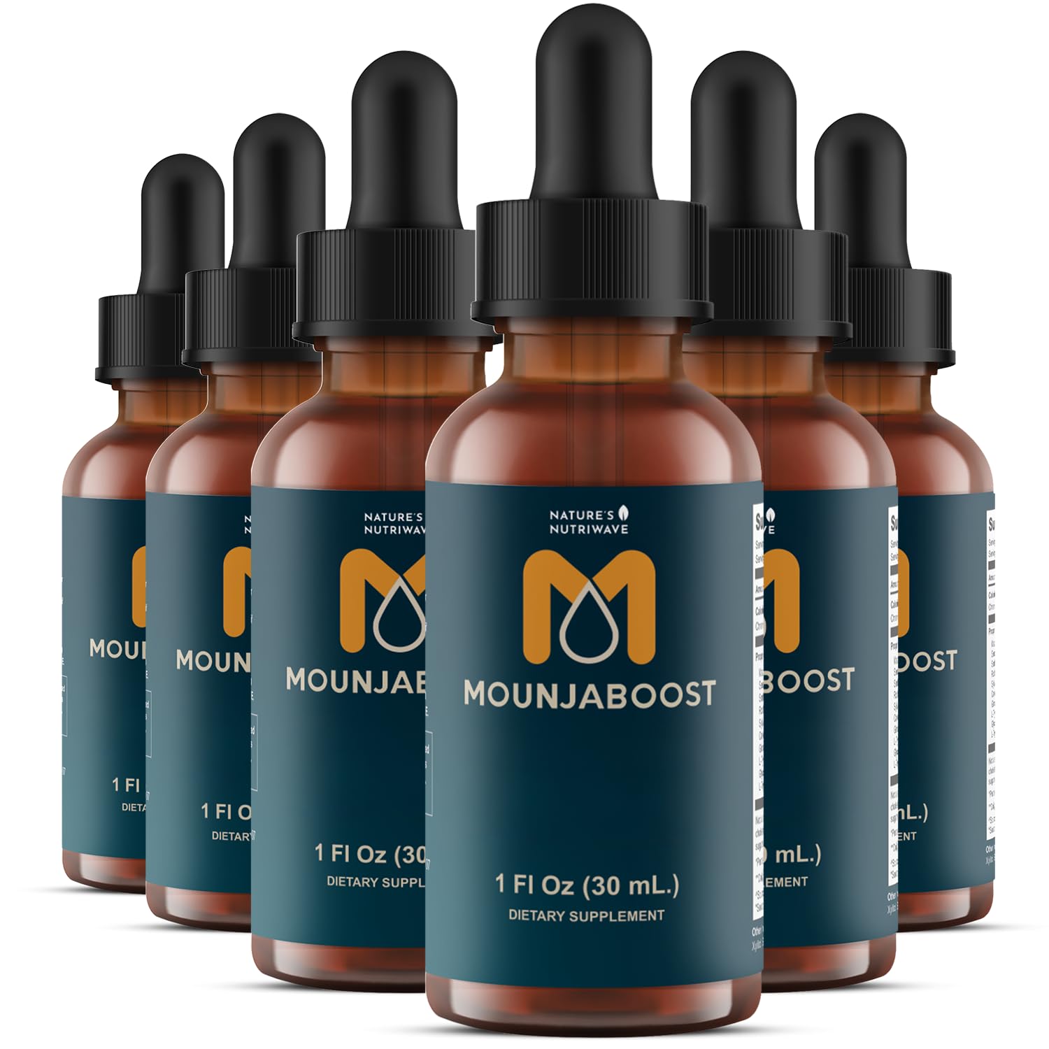 Nature's NutriWave Mounjaboost bottle with dropper for daily herbal routine