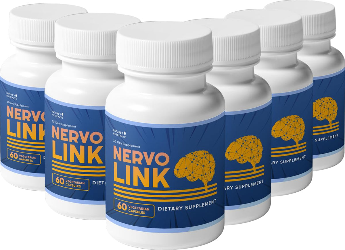 Nature's NutriWave Nervolink bottle on a clean surface, signaling daily vitality.
