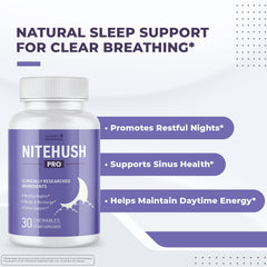NiteHush Pro chewables ready for a non-stimulant bedtime routine.