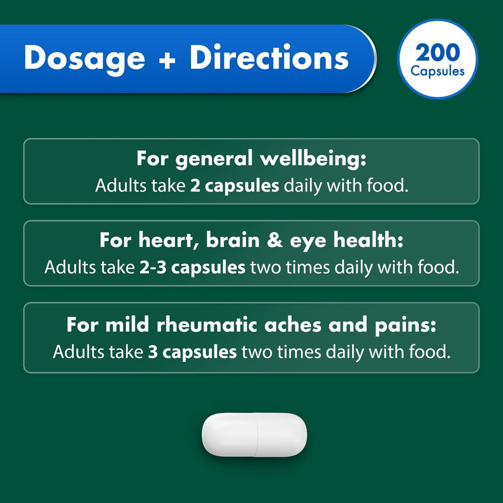 Omega-3 potency on the label hints at potential cardiovascular and brain nourishment.