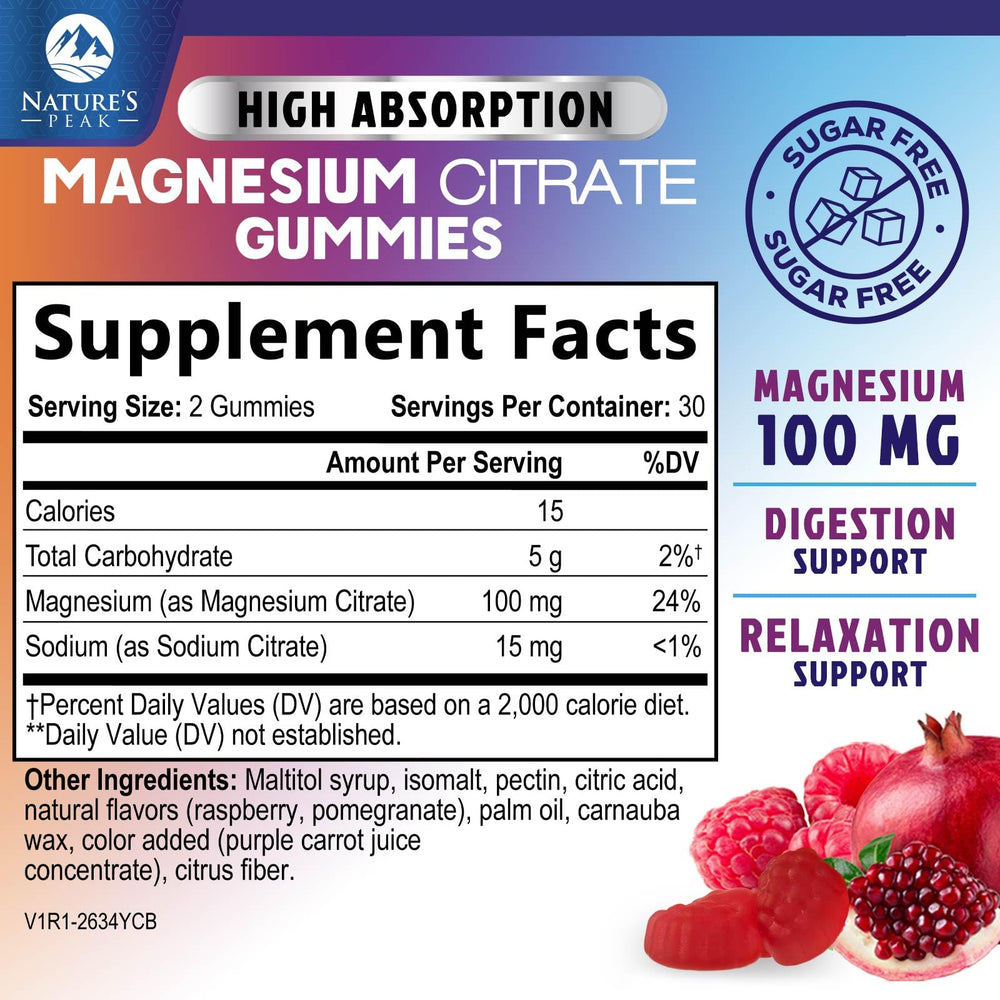 Close-up of Nature's Peak gummies showing chewy texture for easy use.