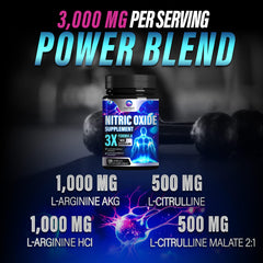 Nature's Peak Nitric Oxide label detail highlighting high-strength formula