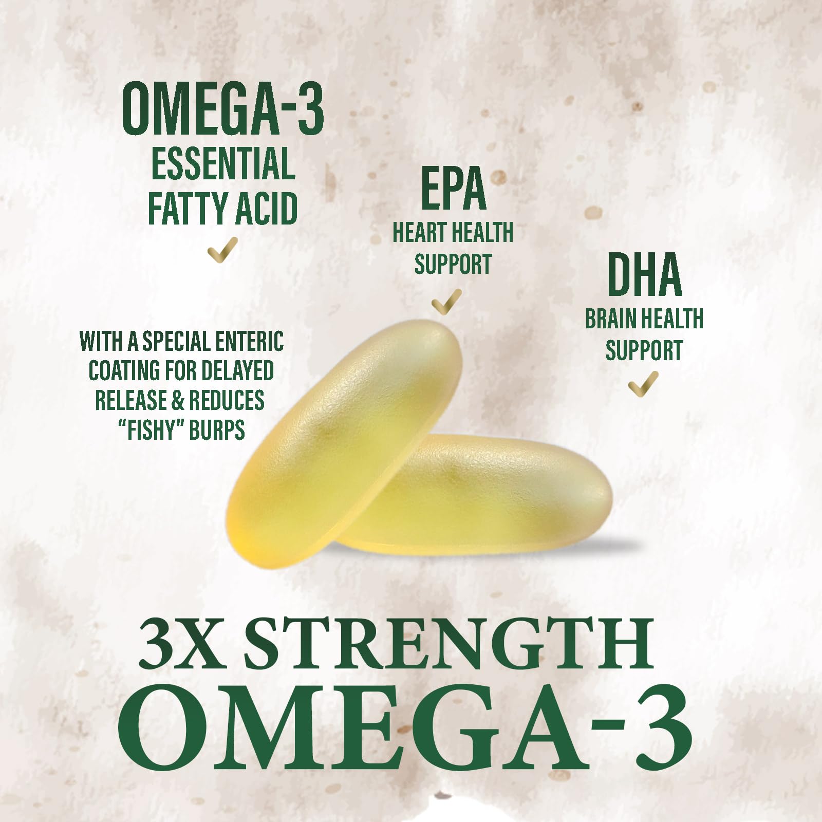 Serving size highlights 1440mg omega-3 per serving.