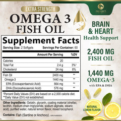 Closeup of Nature's Peak Omega3 softgels ready for daily use.