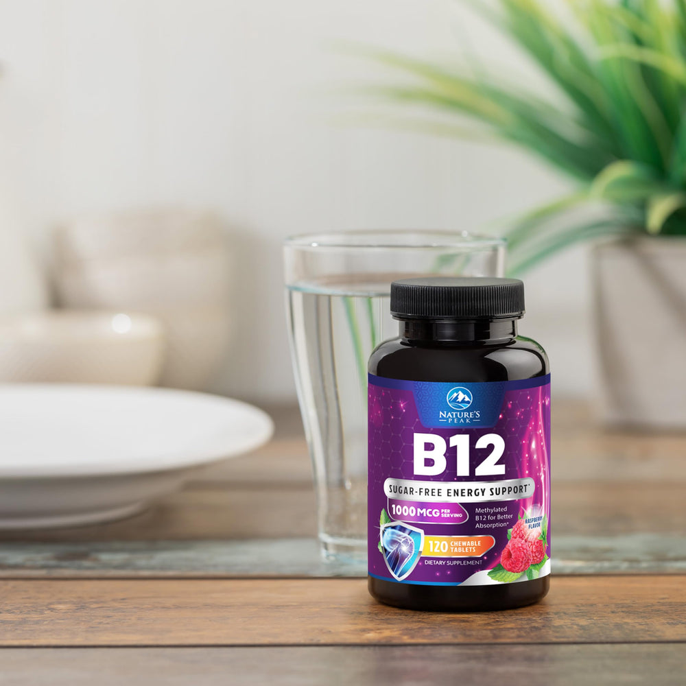 Nature's Peak packaging design showcases clean, sugar-free B12
