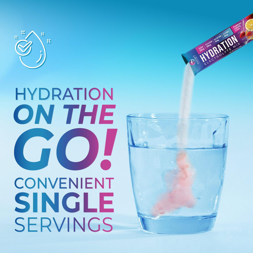 Nature's Peak post-workout hydration scene emphasizing rapid mineral replenishment.
