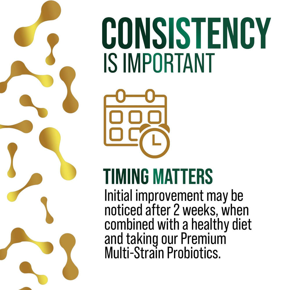 Daily wellness routine with Nature's Peak Probiotics and water