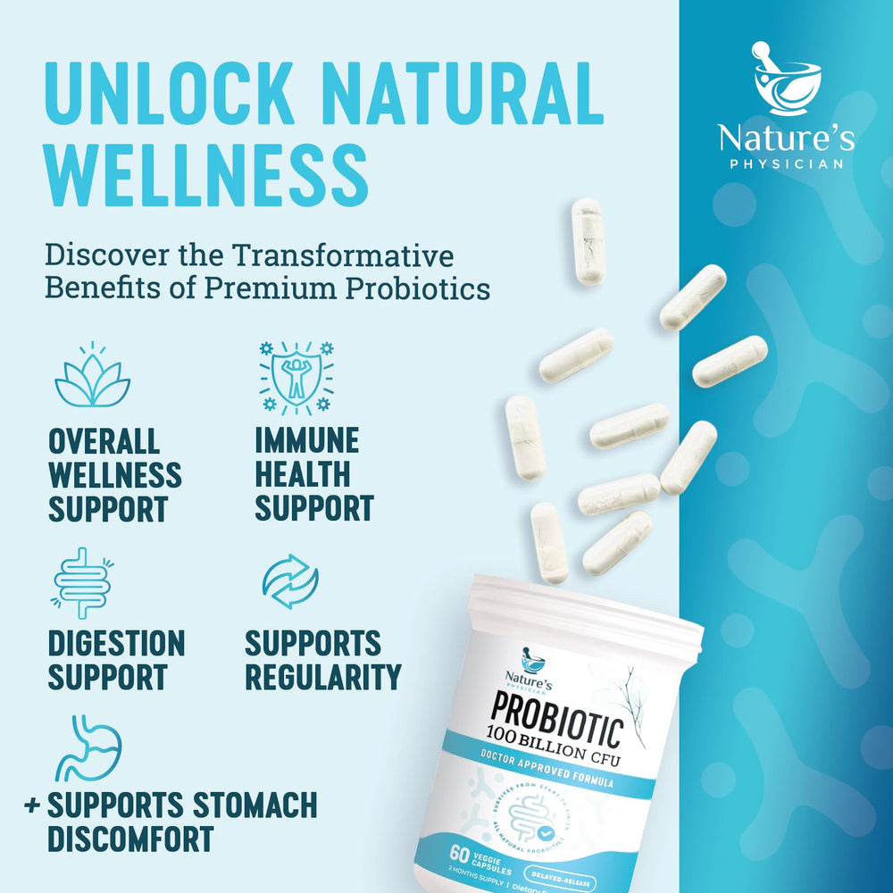 Nature's Physician Probiotics image indicating immune and digestive support
