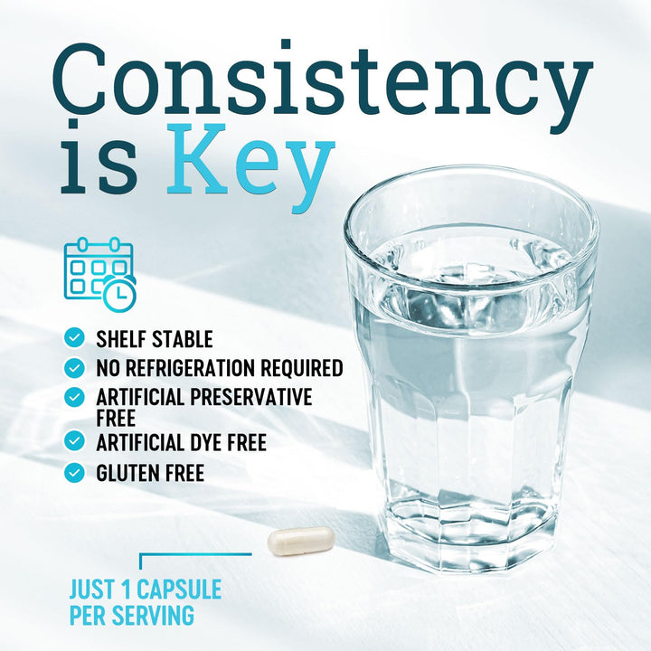 Nature's Physician Probiotics shelf-stable bottle ideal for busy lifestyles