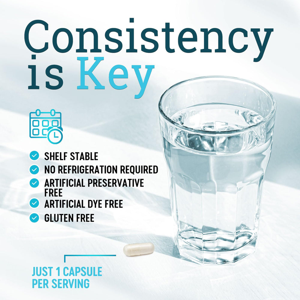 Nature's Physician Probiotics shelf-stable bottle ideal for busy lifestyles