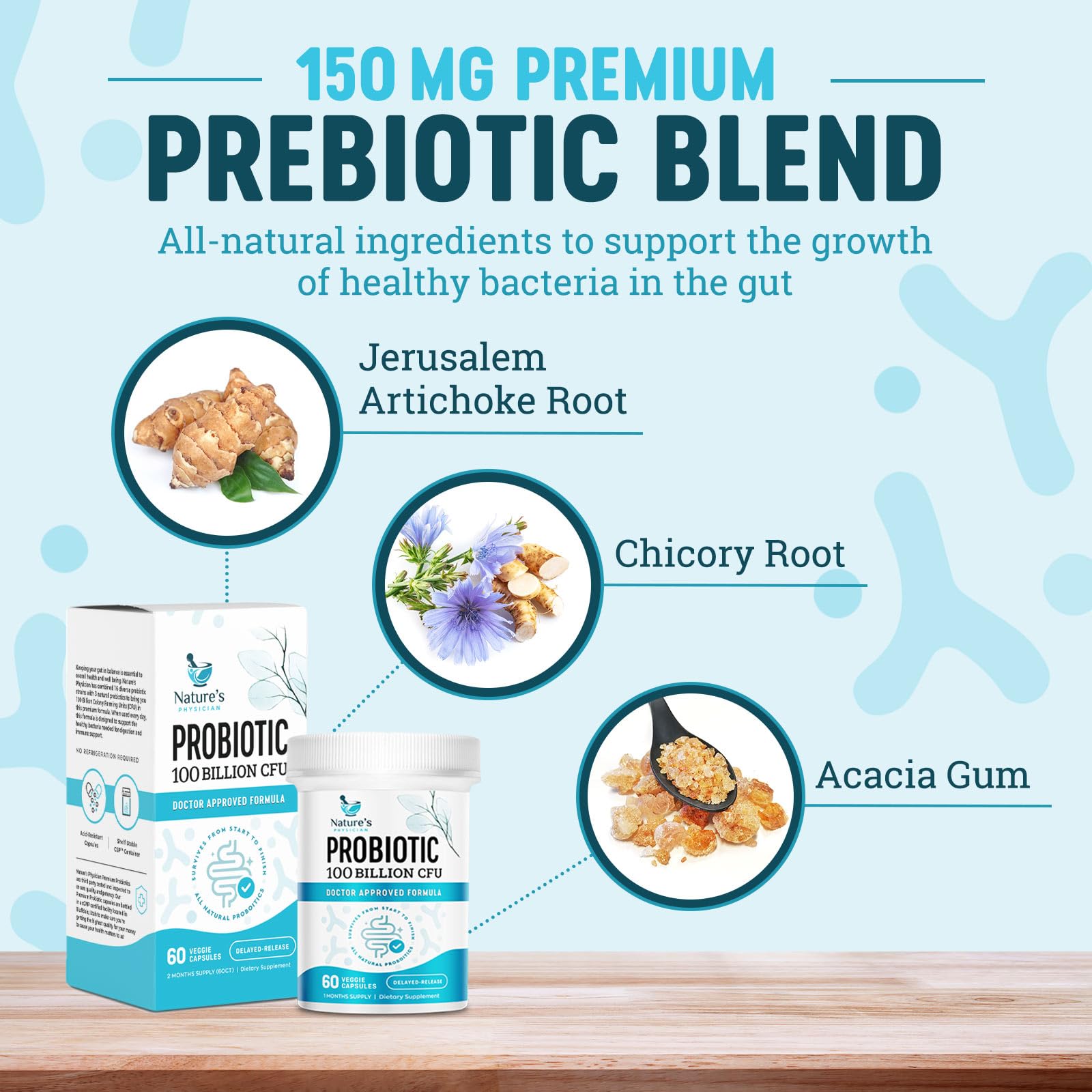 Nature's Physician Probiotics travel-friendly vegan formula for on-the-go health
