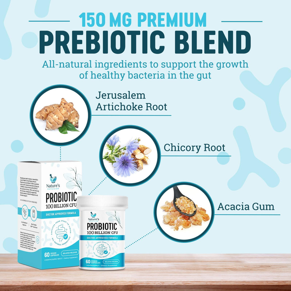 Nature's Physician Probiotics travel-friendly vegan formula for on-the-go health