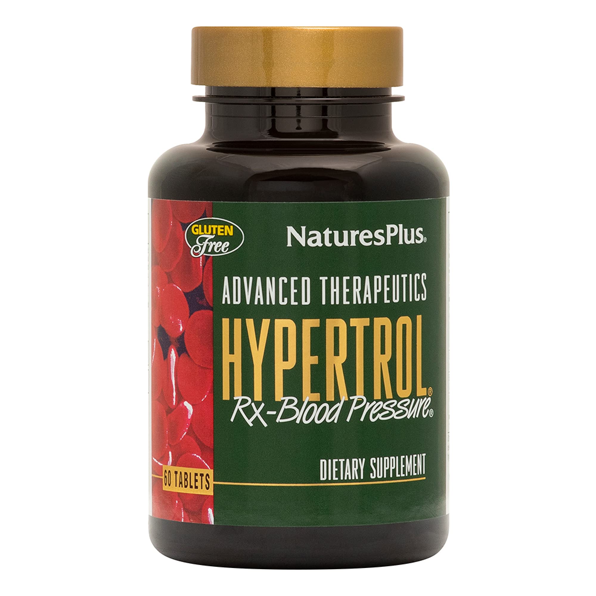 Natures Plus Hypertrol Rx bottle front showing product packaging for daily use