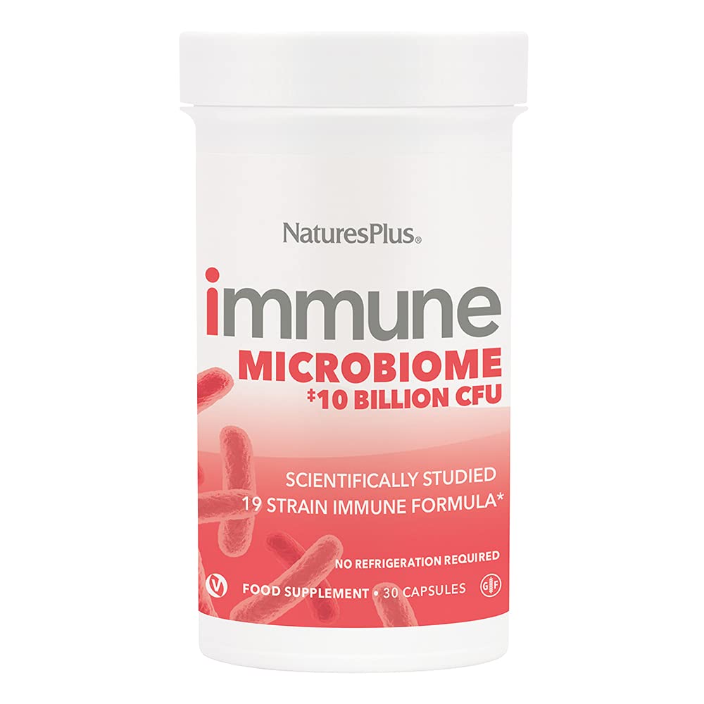Nature's Plus Immune Probiotic bottle front for daily immune support
