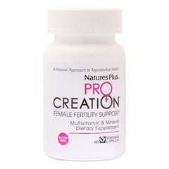 Nature's Plus Procreation Women bottle pour for easy daily fertility-supporting supplement.