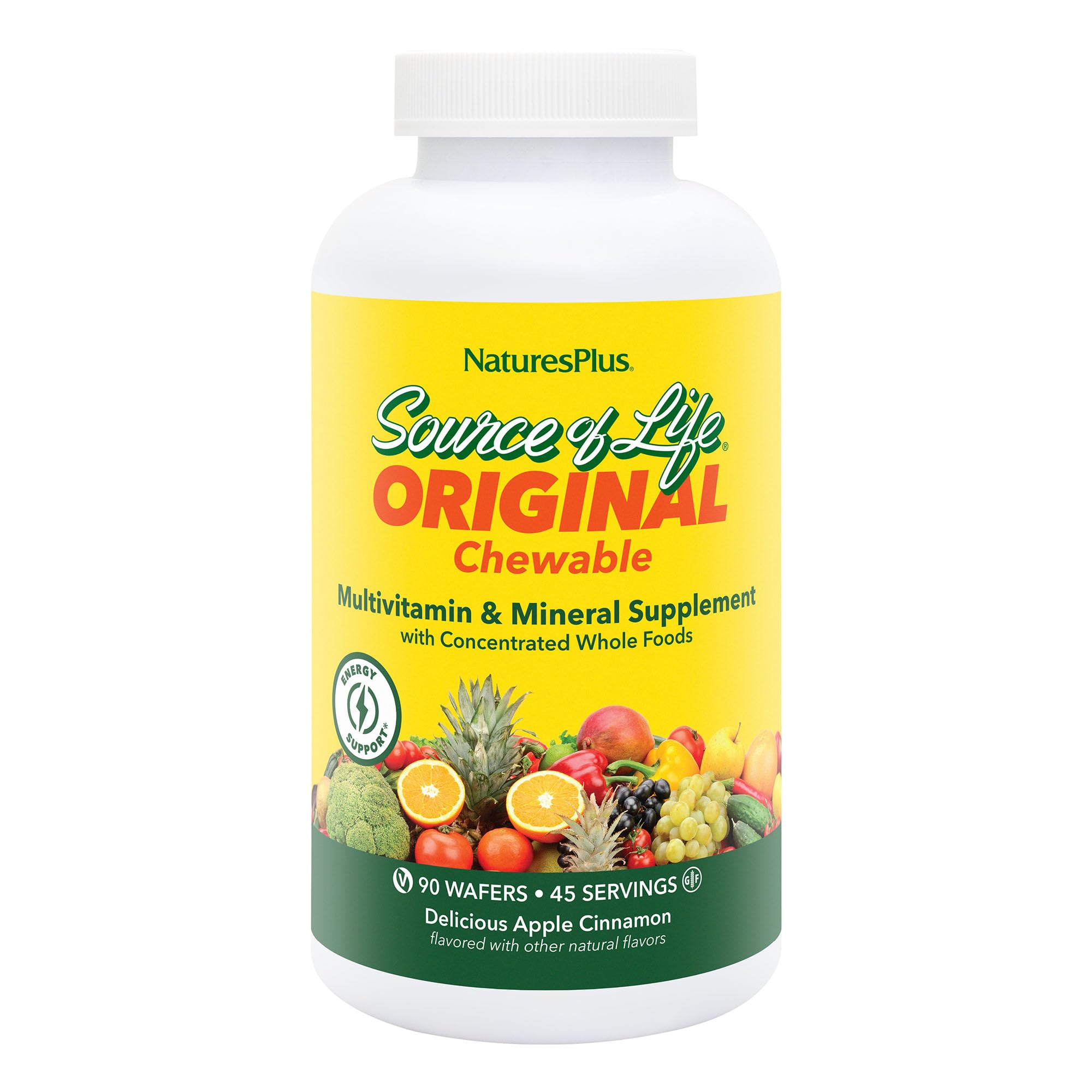 Nature's Plus Source of Life bottle with daily nutritional support.