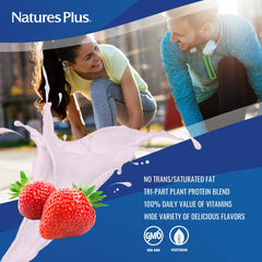 Shaker with SPIRU-TEIN Strawberry mix ready in minutes