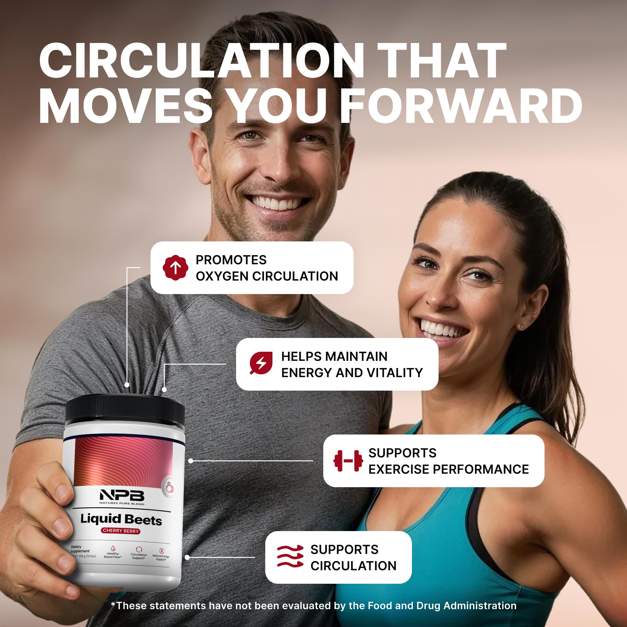 Beet root powder scoop showing easy-to-measure serving for convenient workouts
