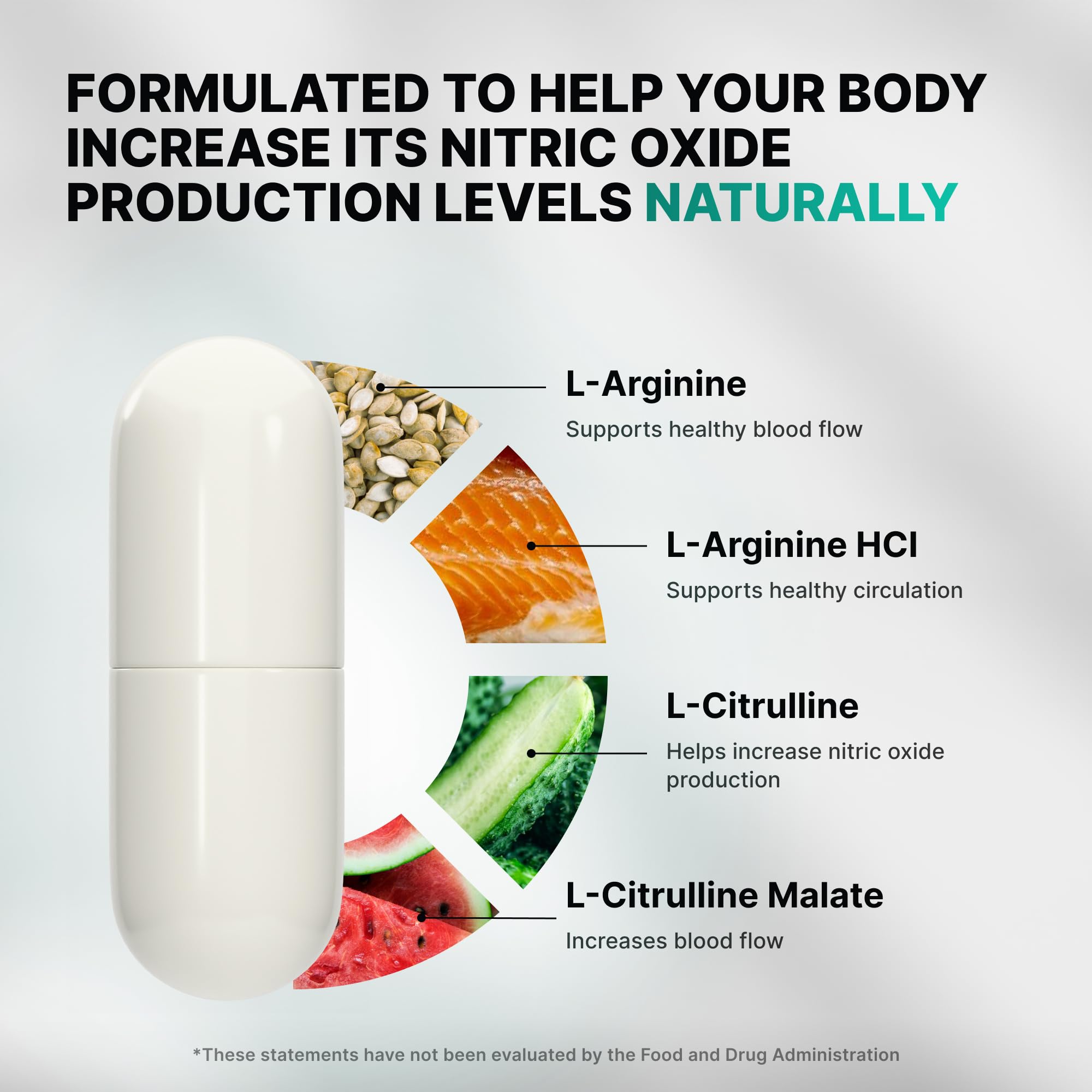 Nature's Pure Blend glass bottle and pills ready for daily use
