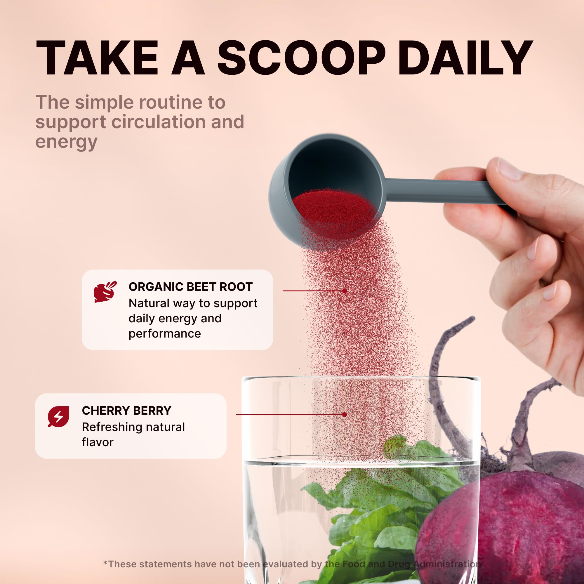 Liquid Beets drink glass illustrating easy mix-in for smoothies or water