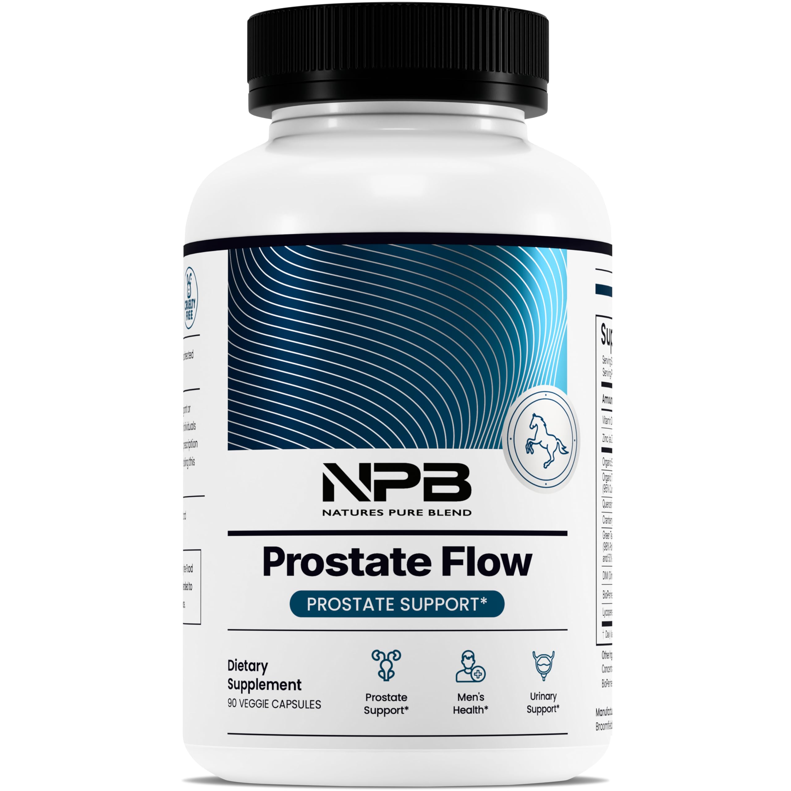 Nature's Pure Blend Prostate Flow bottle with capsules for daily urinary comfort