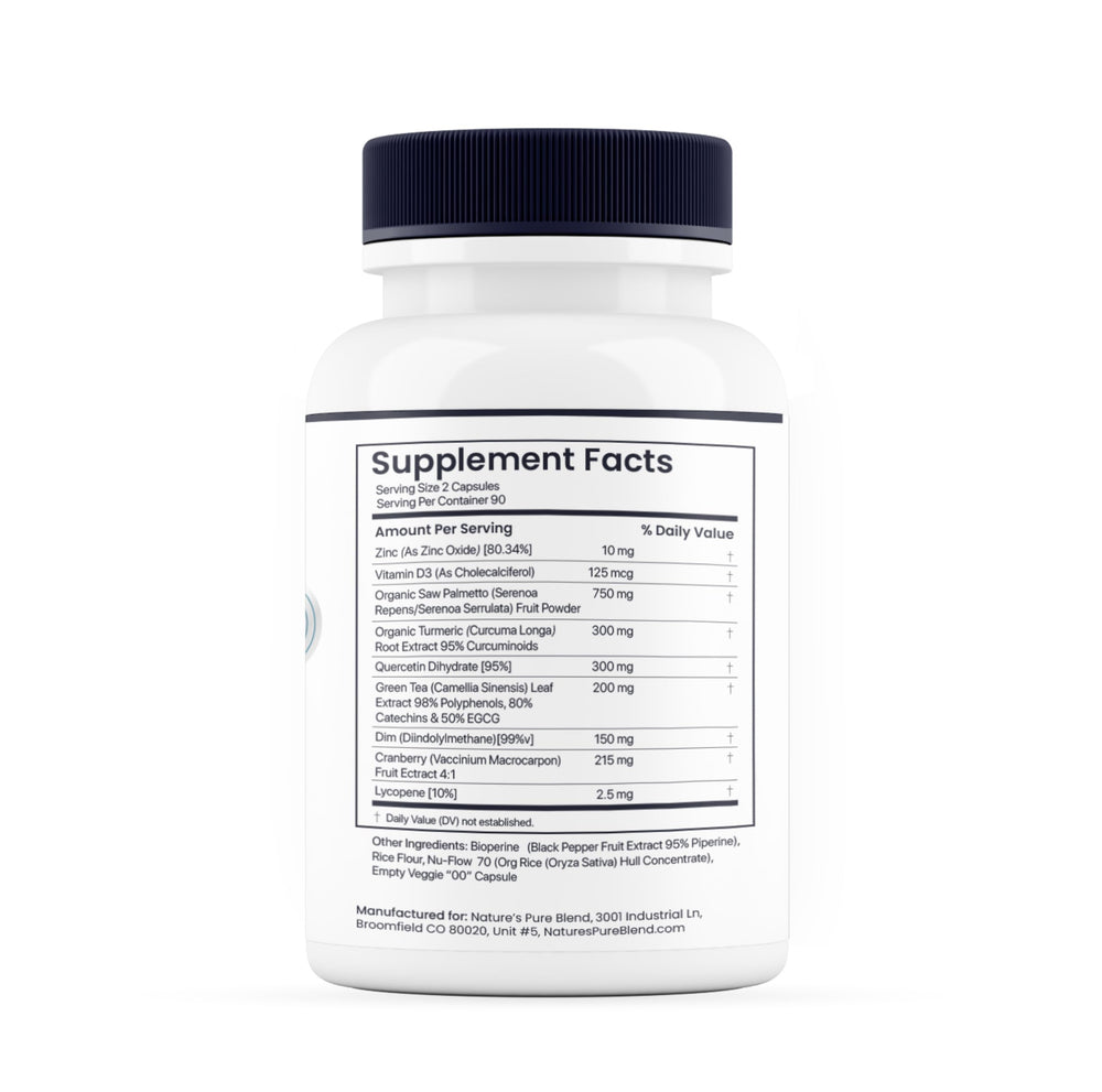 Nature's Pure Blend Prostate Flow packaging displayed for modern wellness